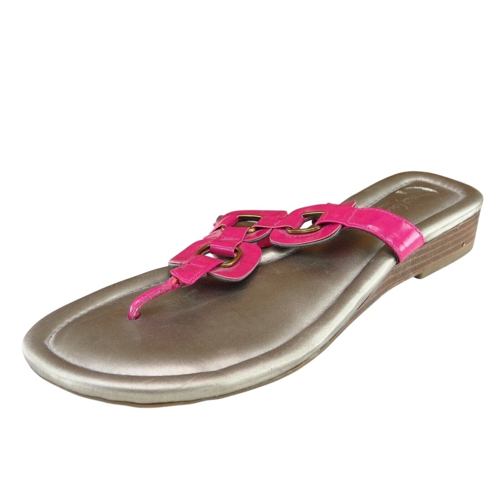 Natural Soul‎ Sz 8 M Pink Flip Flop Synthetic Women Sandals